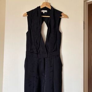Reiss Sophisticated Cocktail Navy Sleeveless Jumpsuit